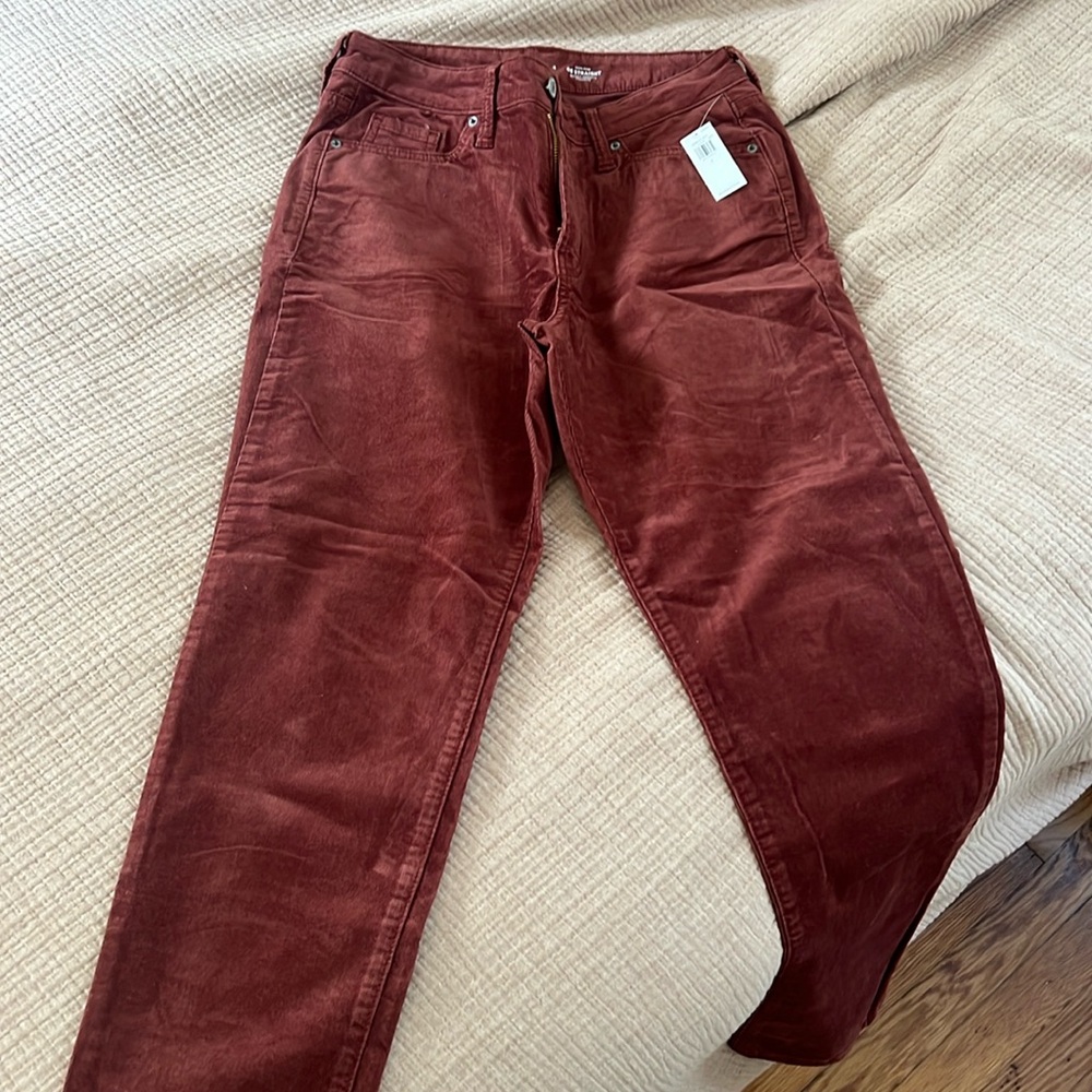 Straight leg corduroy pants